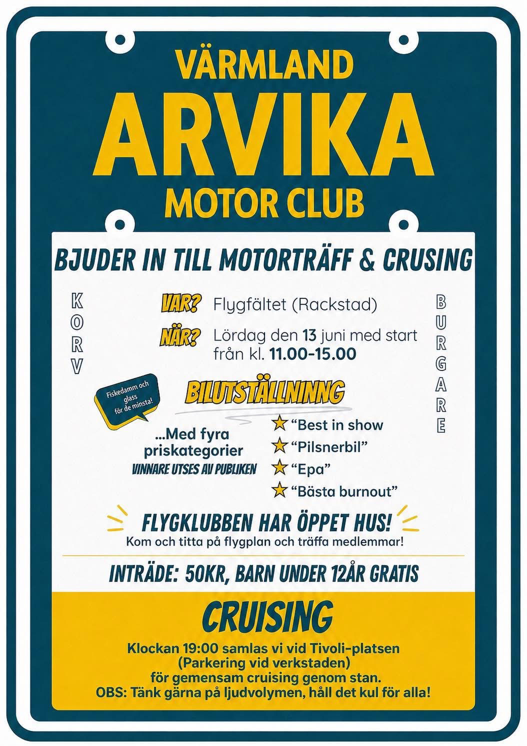 Bilutställning & Cruising Arvika