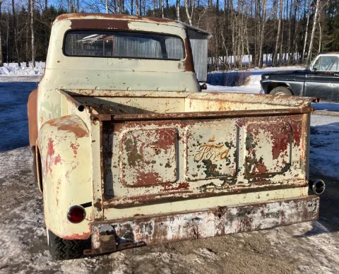 Ford 1956 Ford F100 1956 Shortbed Stepside Pickup till salu i Tidaholm – bild 4 av 8