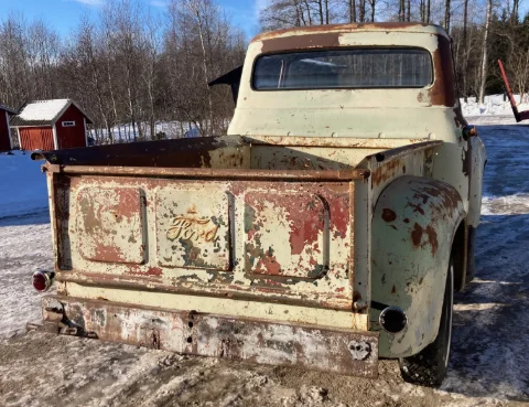 Ford 1956 Ford F100 1956 Shortbed Stepside Pickup till salu i Tidaholm – bild 5 av 8