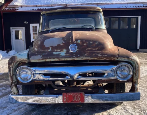 Ford 1956 Ford F100 1956 Shortbed Stepside Pickup till salu i Tidaholm – bild 7 av 8