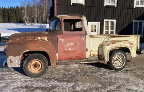 Ford 1956 Ford F100 1956 Shortbed Stepside Pickup till salu i Tidaholm – bild 2 av 8