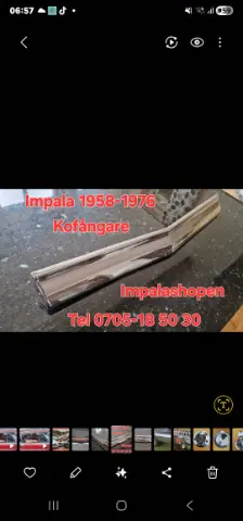 Kofångare Impala 1958-1976