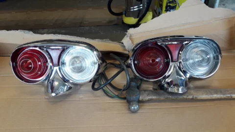  Bakljuskrom och glas Cadillac 1958